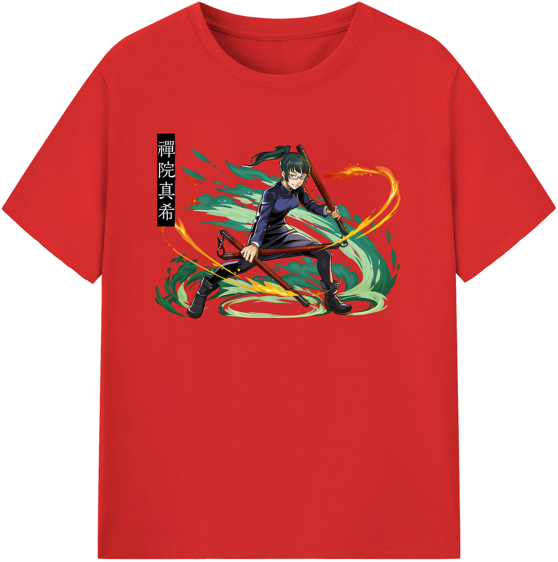（画像用） 呪術廻戦 Jujutsu Kaisen レディースカジュアルプリントTシャツ（綿100％）