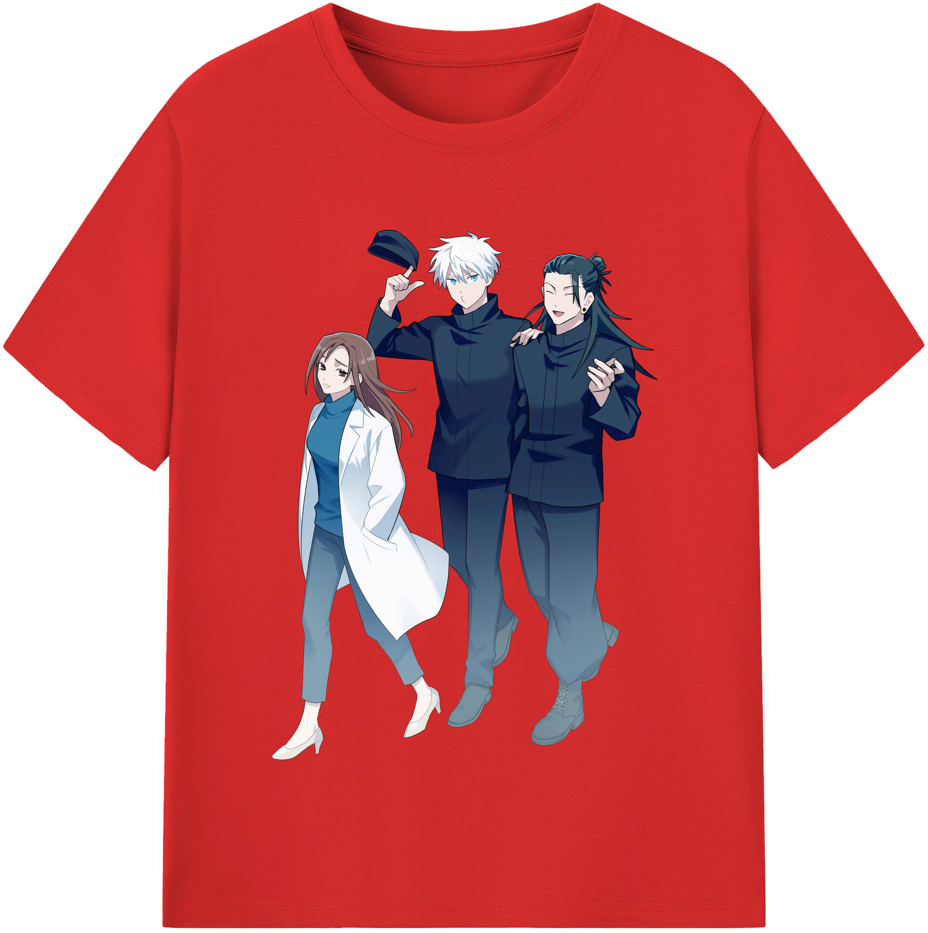 （画像用） 呪術廻戦 Jujutsu Kaisen レディースカジュアルプリントTシャツ（綿100％）