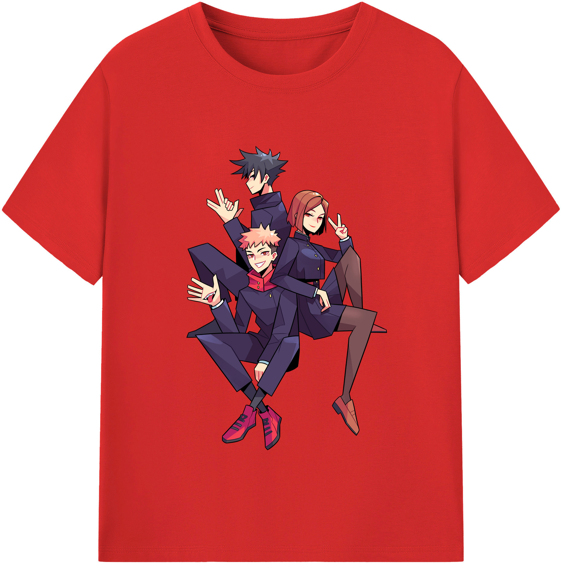 （画像用） 呪術廻戦 Jujutsu Kaisen レディースカジュアルプリントTシャツ（綿100％）
