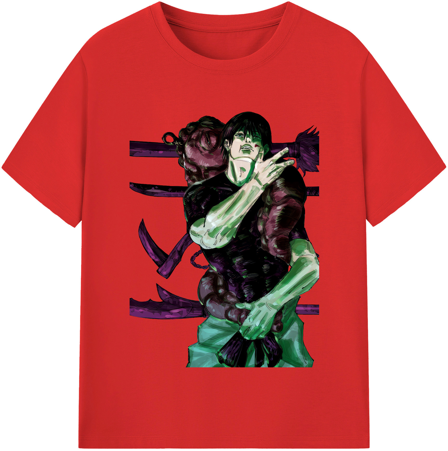 （画像用） 呪術廻戦 Jujutsu Kaisen レディースカジュアルプリントTシャツ（綿100％）