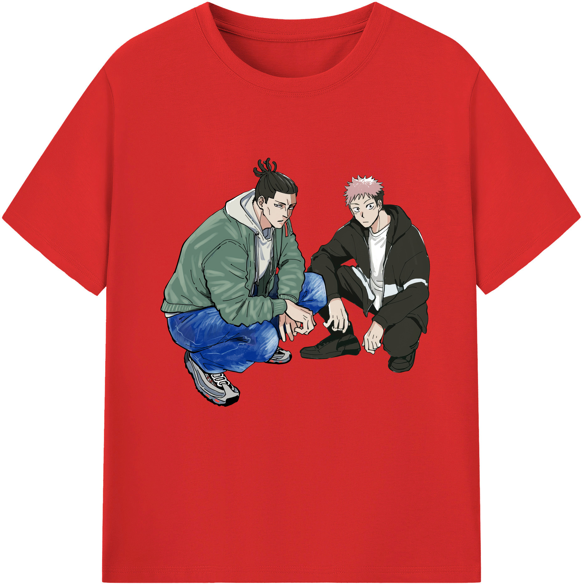 （画像用） 呪術廻戦 Jujutsu Kaisen レディースカジュアルプリントTシャツ（綿100％）
