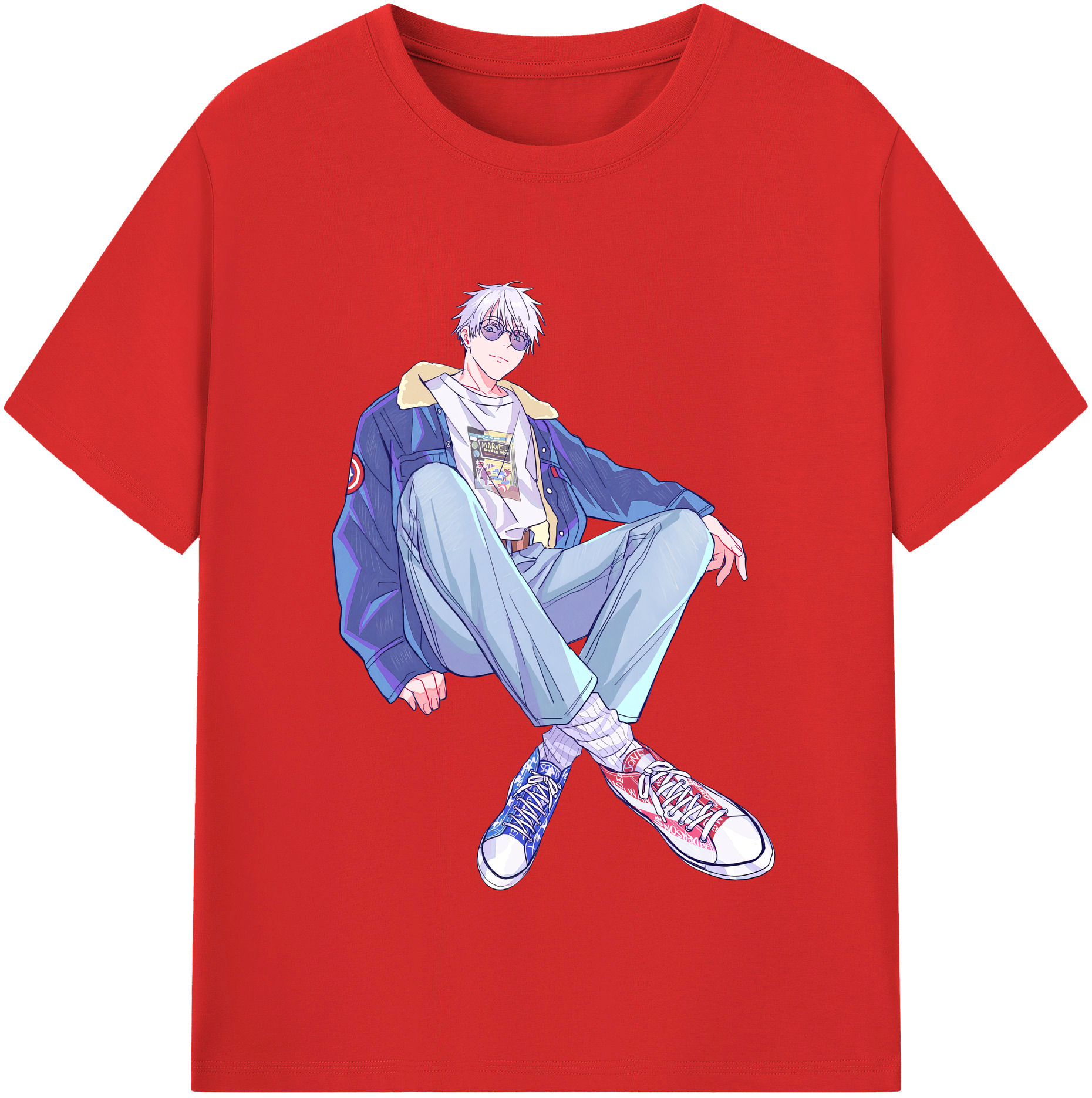 （画像用） 呪術廻戦 Jujutsu Kaisen レディースカジュアルプリントTシャツ（綿100％）