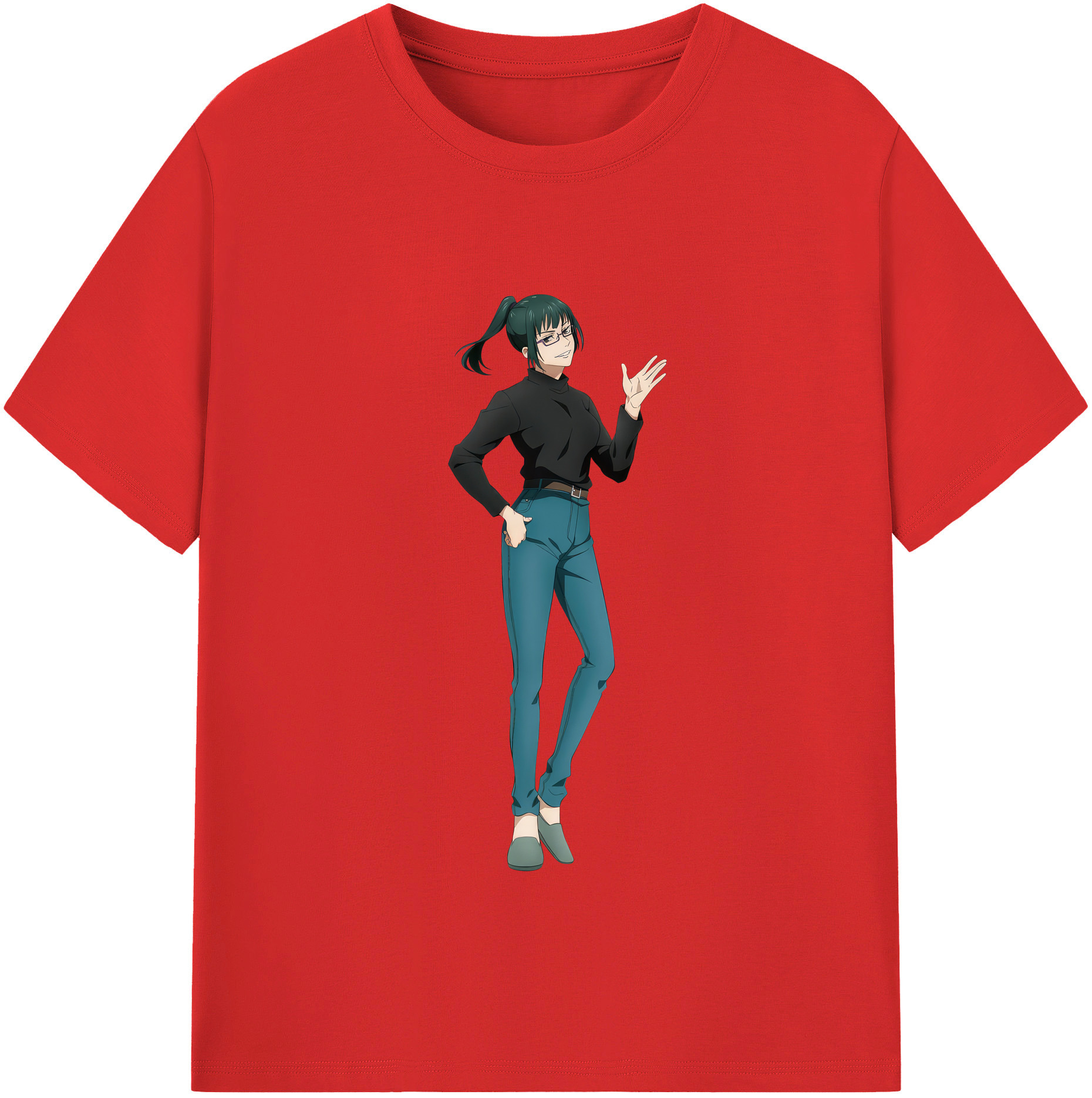 （画像用） 呪術廻戦 Jujutsu Kaisen レディースカジュアルプリントTシャツ（綿100％）