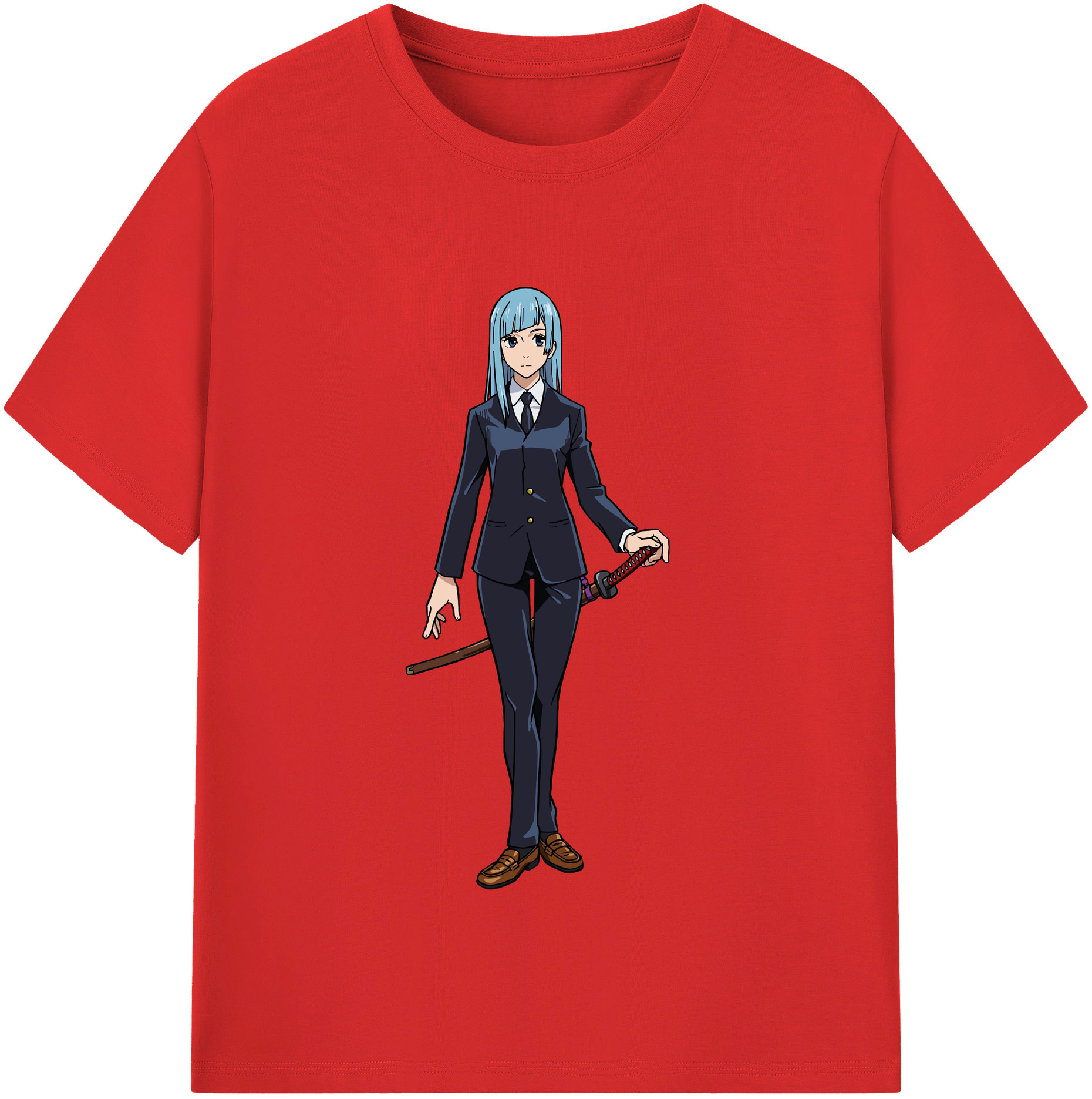（画像用） 呪術廻戦 Jujutsu Kaisen レディースカジュアルプリントTシャツ（綿100％）