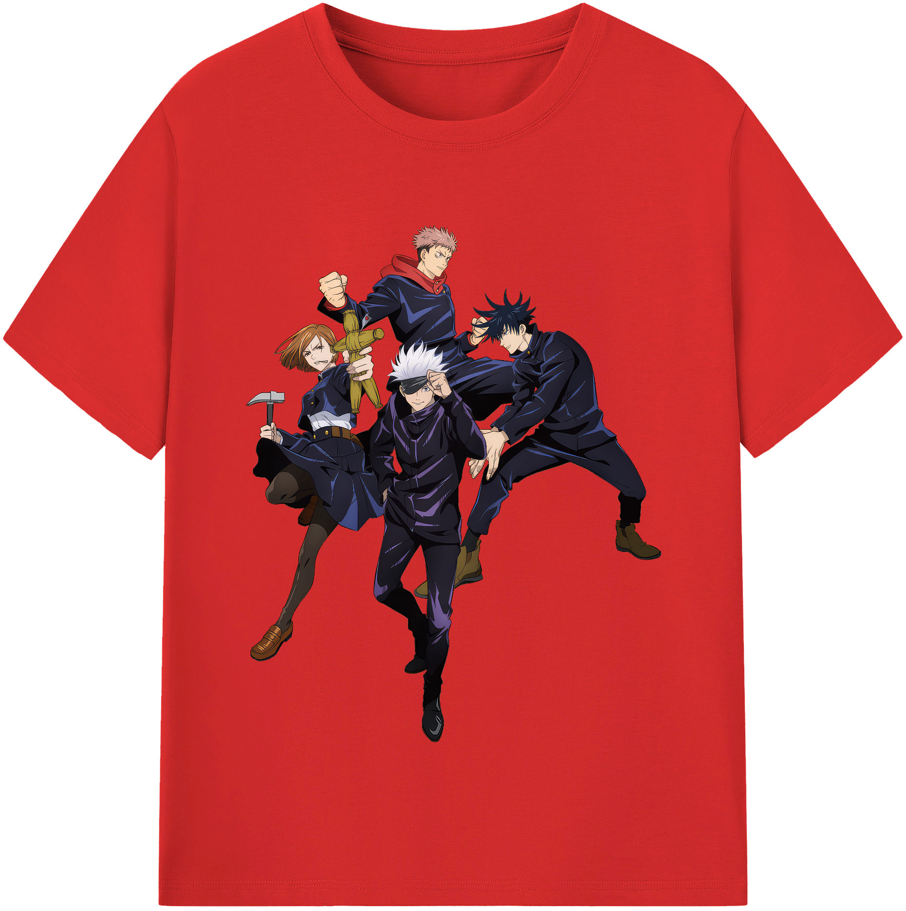 （画像用） 呪術廻戦 Jujutsu Kaisen レディースカジュアルプリントTシャツ（綿100％）