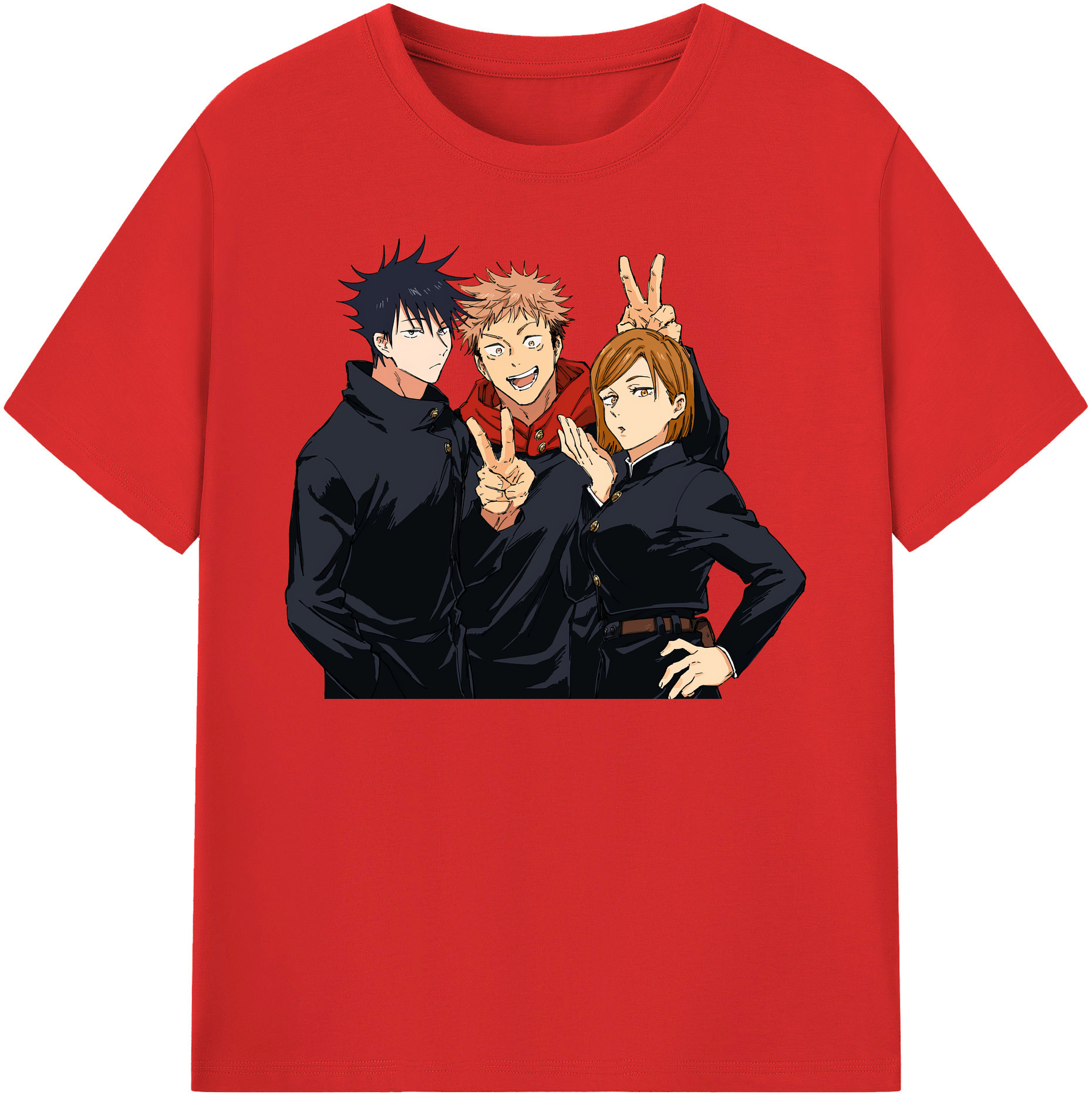 （画像用） 呪術廻戦 Jujutsu Kaisen レディースカジュアルプリントTシャツ（綿100％）