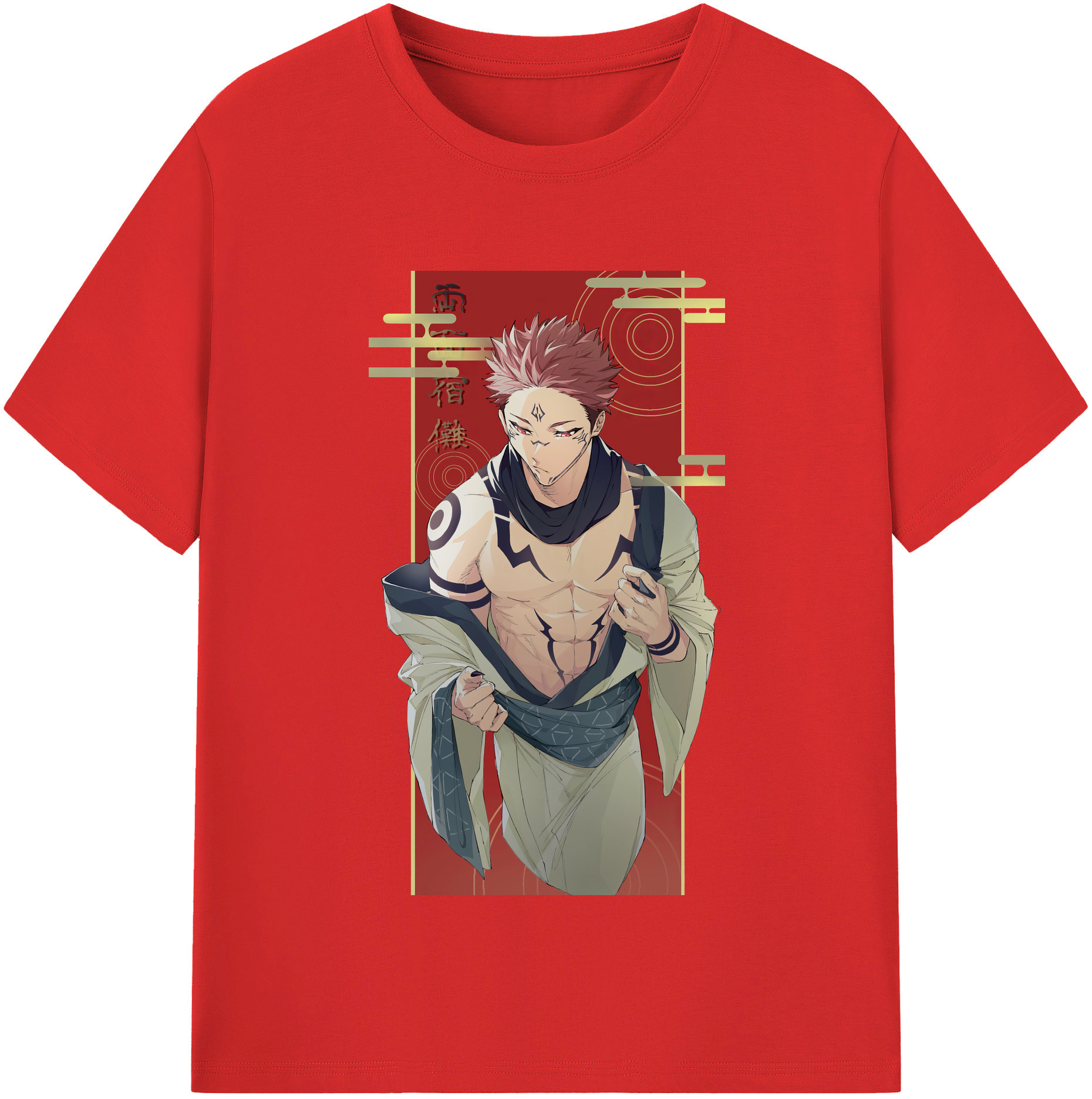 （画像用） 呪術廻戦 Jujutsu Kaisen レディースカジュアルプリントTシャツ（綿100％）