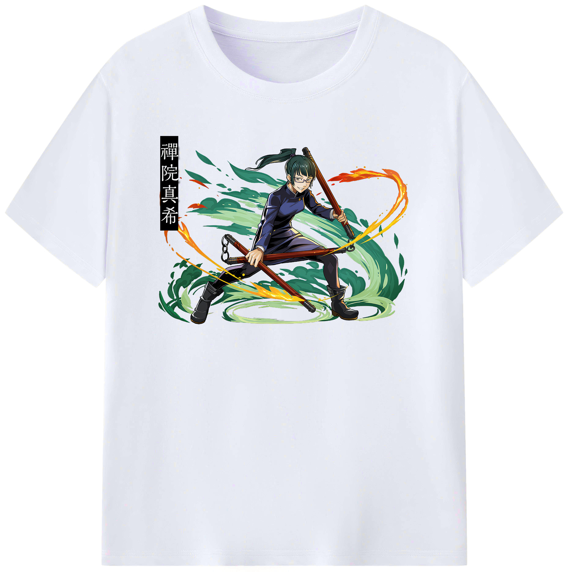 （画像用） 呪術廻戦 Jujutsu Kaisen レディースカジュアルプリントTシャツ（綿100％）