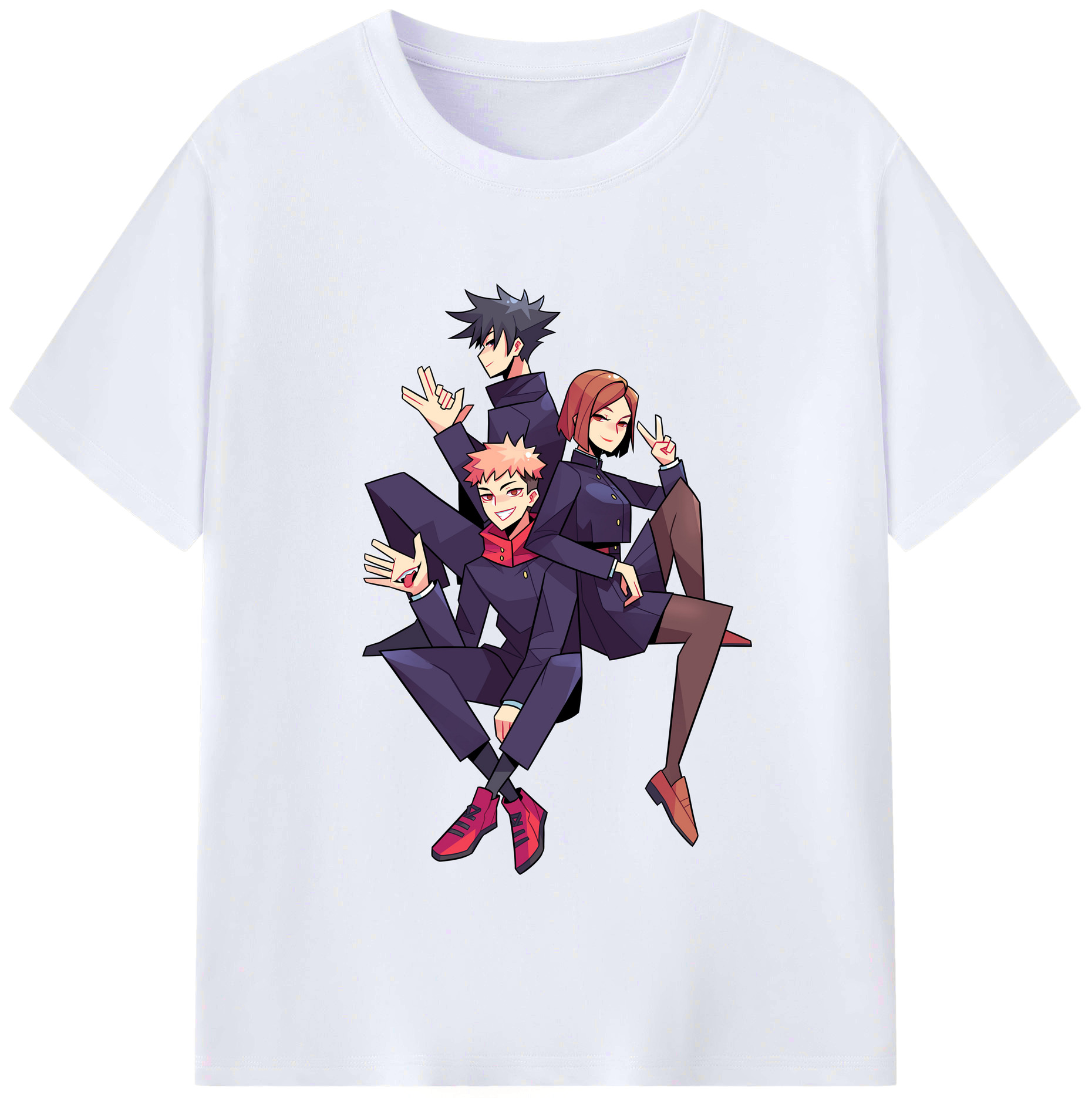 （画像用） 呪術廻戦 Jujutsu Kaisen レディースカジュアルプリントTシャツ（綿100％）