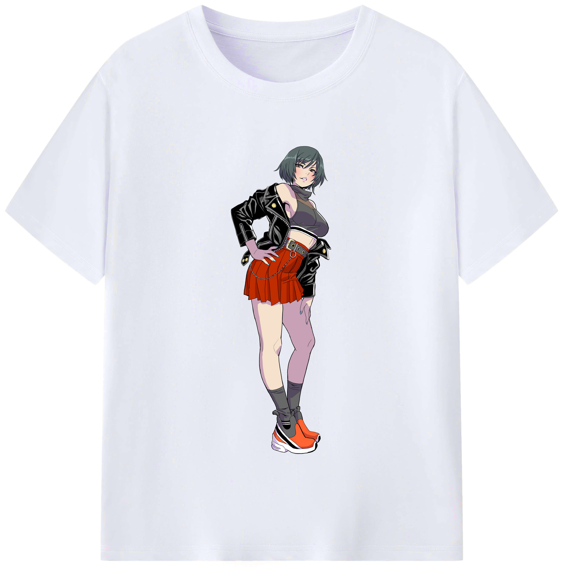 （画像用） 呪術廻戦 Jujutsu Kaisen レディースカジュアルプリントTシャツ（綿100％）