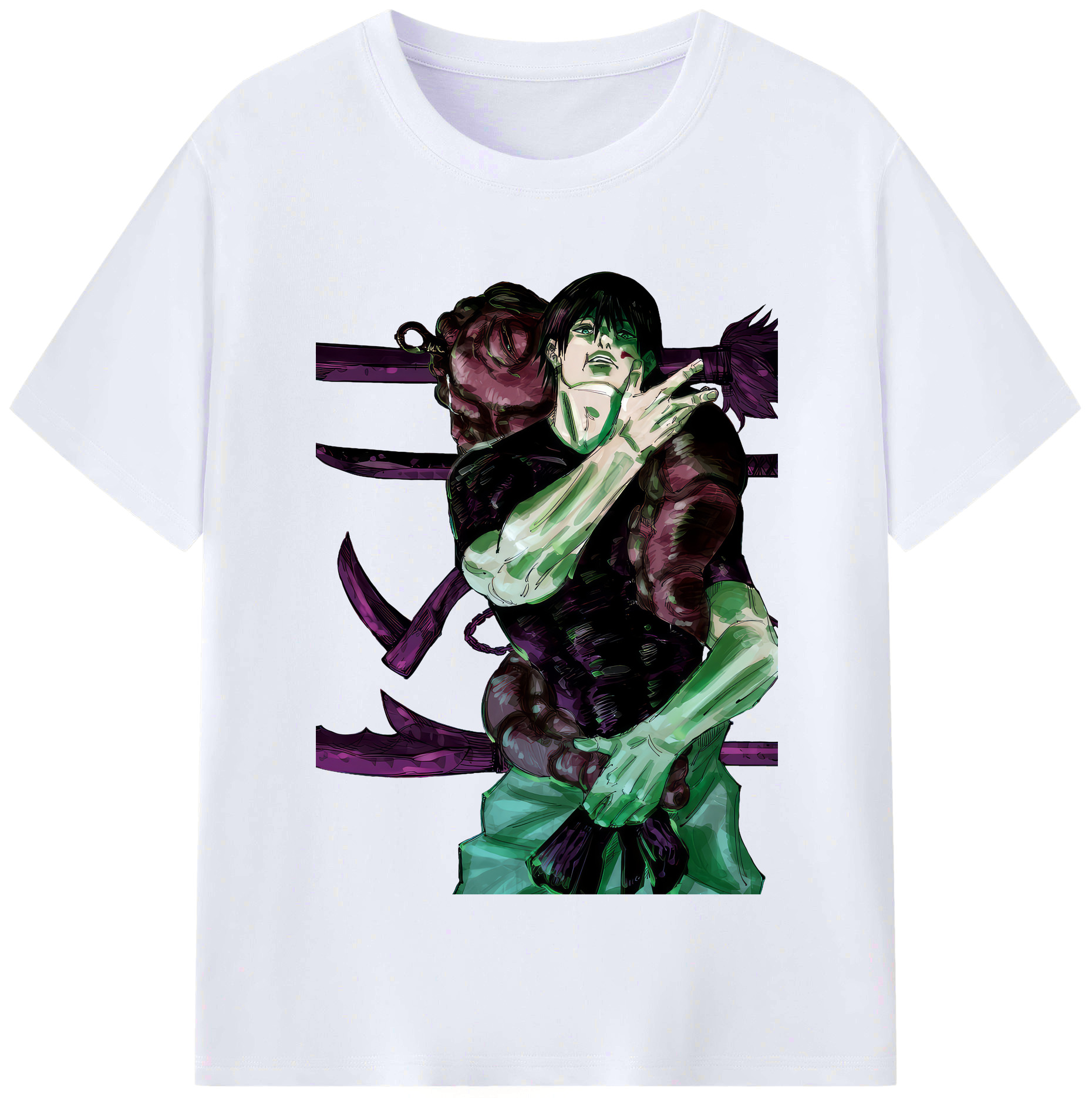 （画像用） 呪術廻戦 Jujutsu Kaisen レディースカジュアルプリントTシャツ（綿100％）