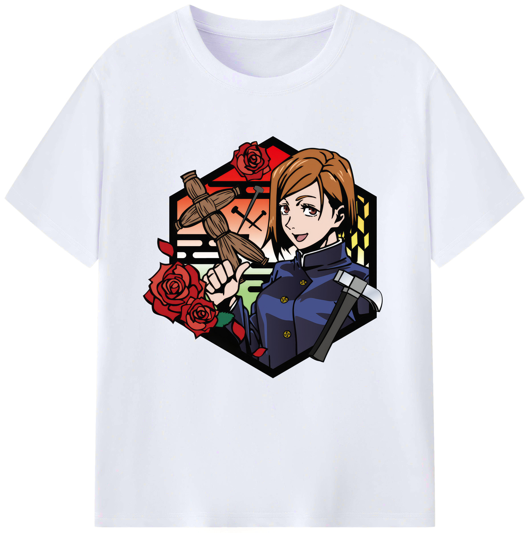 （画像用） 呪術廻戦 Jujutsu Kaisen レディースカジュアルプリントTシャツ（綿100％）