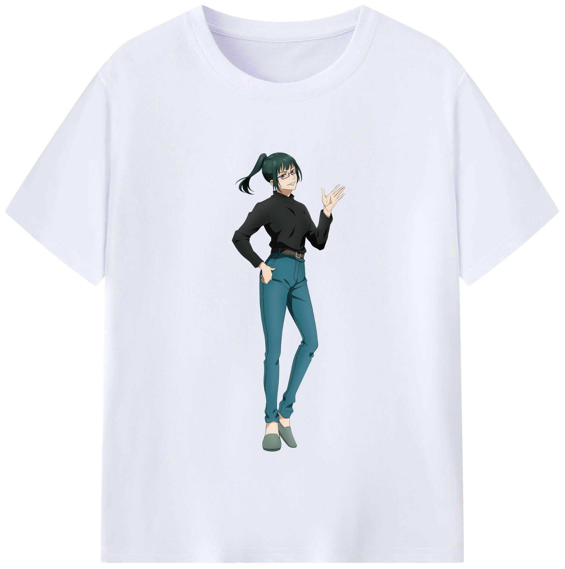 （画像用） 呪術廻戦 Jujutsu Kaisen レディースカジュアルプリントTシャツ（綿100％）