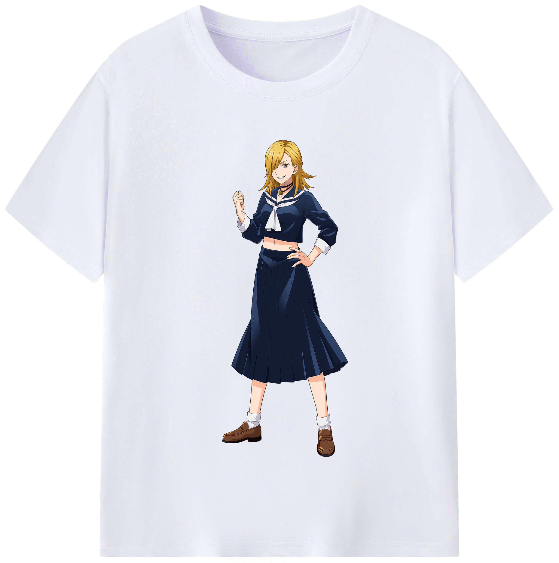 （画像用） 呪術廻戦 Jujutsu Kaisen レディースカジュアルプリントTシャツ（綿100％）