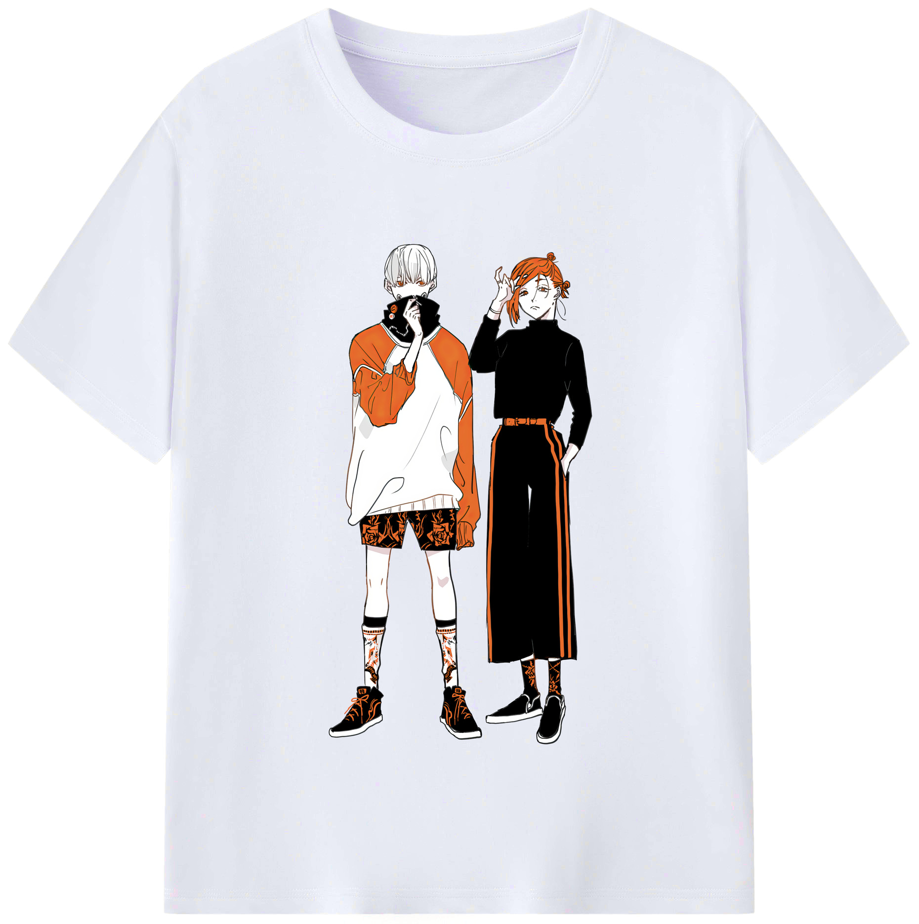 （画像用） 呪術廻戦 Jujutsu Kaisen レディースカジュアルプリントTシャツ（綿100％）